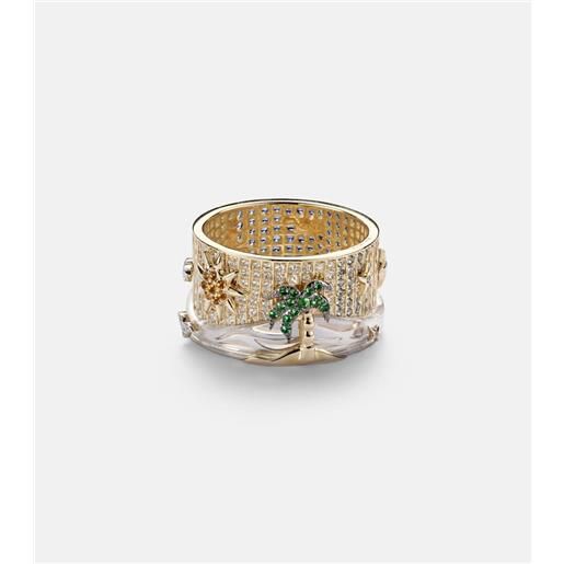 Yvonne Leon yvonne lã©on anello 24 heures in oro 9kt con pietre preziose