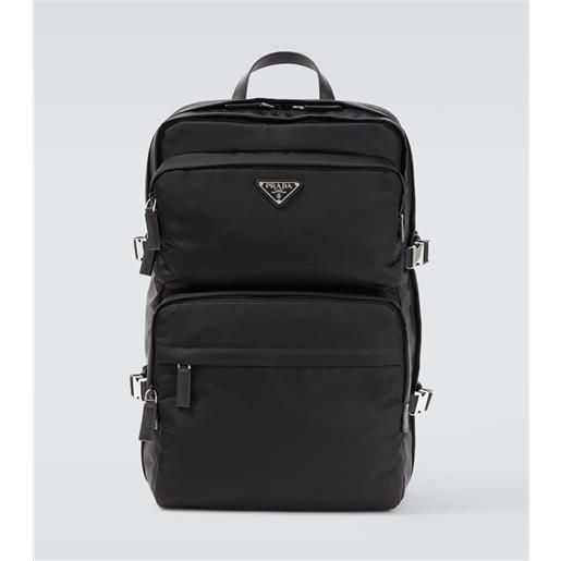 Prada zaino in re-nylon con pelle