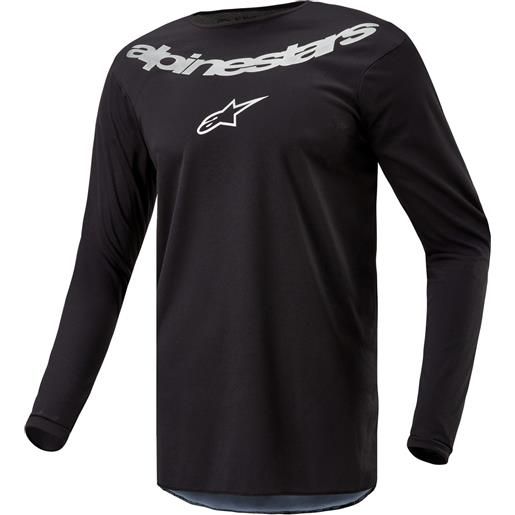 Alpinestars maglia motocross Alpinestars fluid lucent nero-argento, 2xl