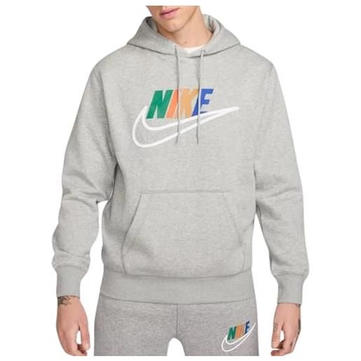 NIKE felpa da uomo con cappuccio in fleece club futura grigia taglia xl codice fz0772-063