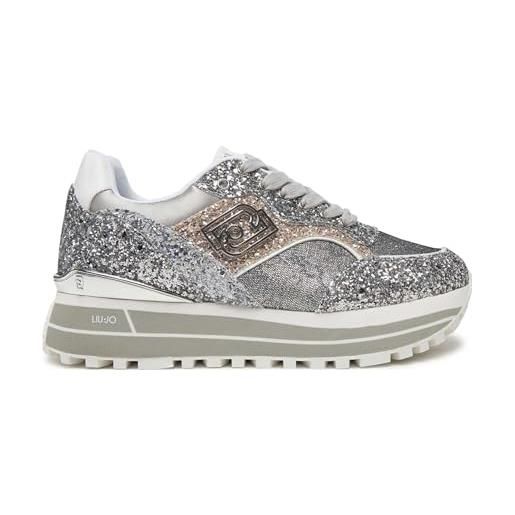 Liu jo sneaker donna maxi wonder 73 silver ds25lj14 ba5015 tx007 37