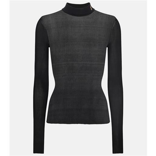 Saint Laurent lupetto monogram in seta