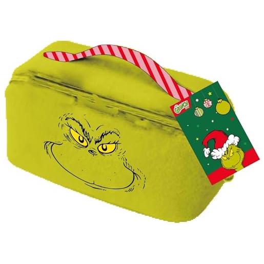CERDÁ LIFE'S LITTLE MOMENTS the grinch - beauty case da toilette da viaggio | astuccio compatto con design natalizio per bambini e adulti