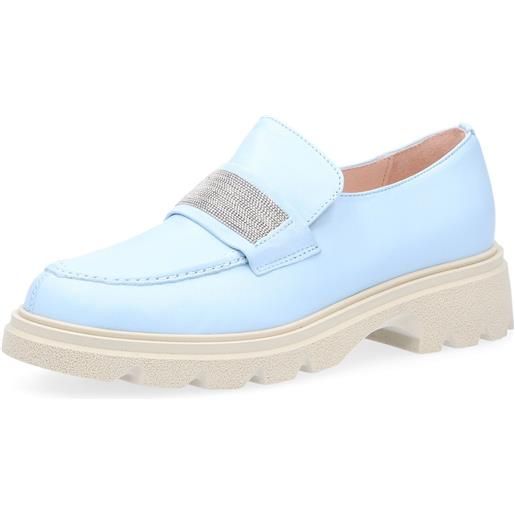 Soffice Sogno mocassini in pelle con decorazione in maglia metallica