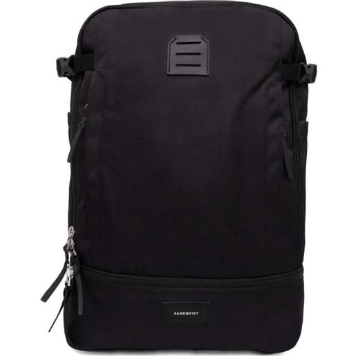 Sandqvist zaino alde con applicazione logo - nero