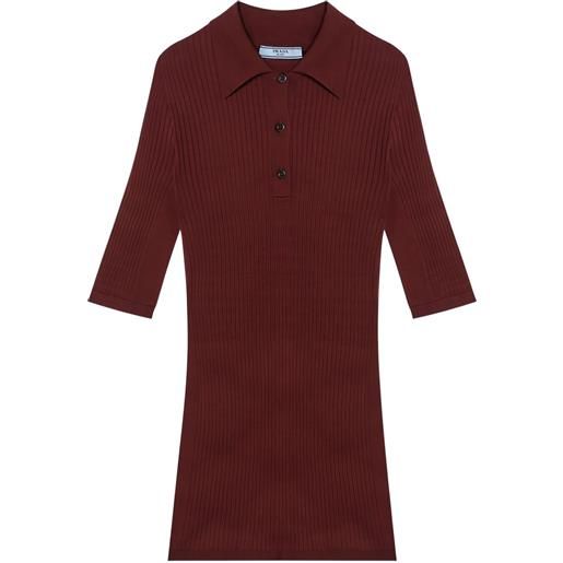 Prada polo a coste - rosso