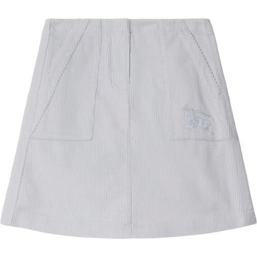 Burberry Kids minigonna a coste - bianco