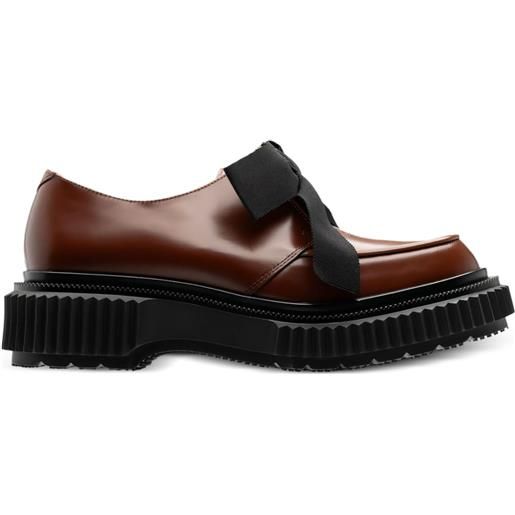 Adieu Paris derby con suola rialzata e nastro - marrone