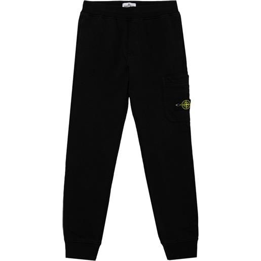 Stone Island Junior pantaloni skinny - nero