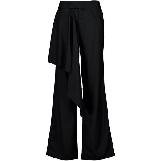 Johanna Ortiz pantaloni outlaw con drappeggio - nero