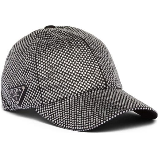 Prada cappello da baseball duchesse - argento