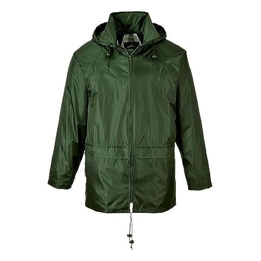 Portwest s440 giacca impermeabile classica leggera da uomo verde oliva, xxl