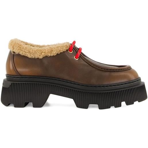 Santoni derby in pelle - marrone