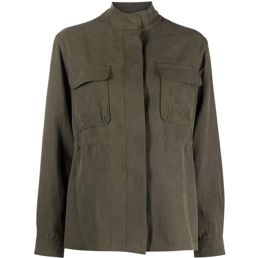 Woolrich giacca aderente con chiusura nascosta - verde