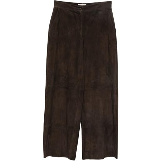 Via Masini 80 pantaloni a vita alta - marrone