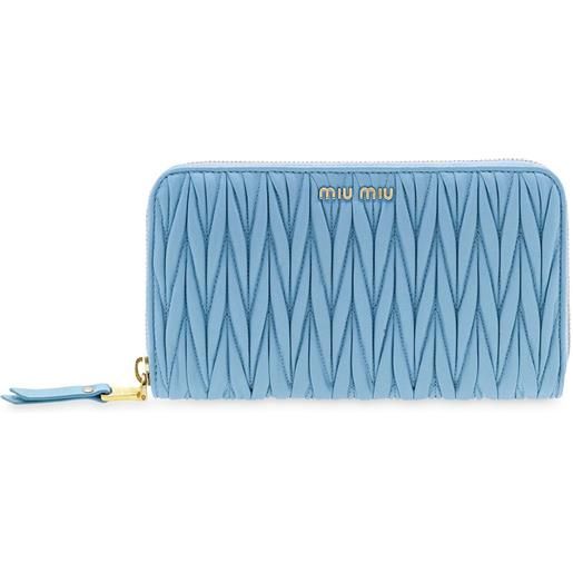 Miu Miu portafoglio con battente - blu