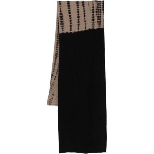 Suzusan sciarpa con fantasia tie dye - nero