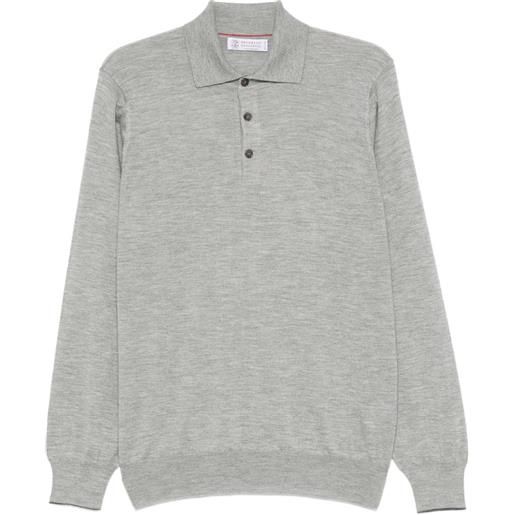 Brunello Cucinelli polo in maglia - co73d grey