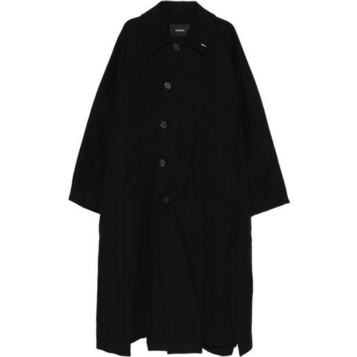 SONGZIO cappotto asimmetrico con cut-out - nero
