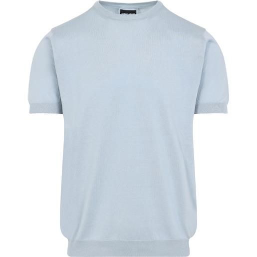 Giorgio Armani t-shirt in maglia - blu