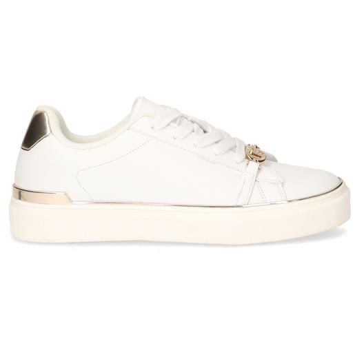 LIU-JO kiki 01 sneaker in pelle bianco oro - donna - bianco oro
