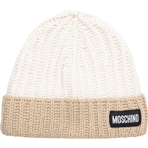 Moschino cappello beanie con patch logo Moschino