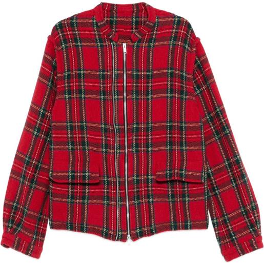 Undercover giacca con motivo tartan - rosso