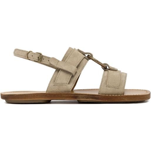 Buttero sandali con anello - toni neutri