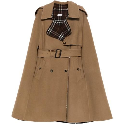 Burberry mantella in lana - marrone
