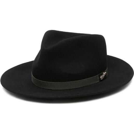 Borsalino fedora in feltro - nero