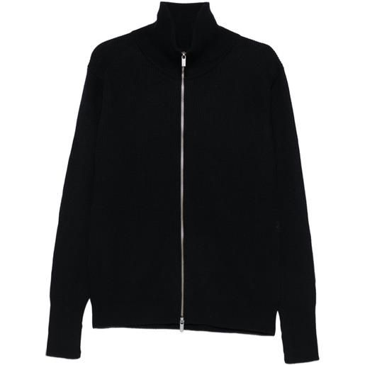 Barena cardigan in lana con zip - blu