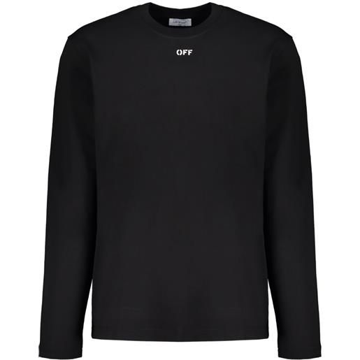 Off-White t-shirt a maniche lunghe - nero