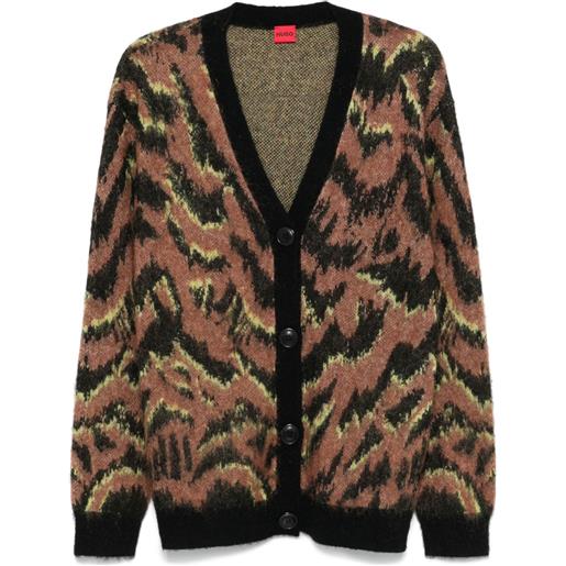 HUGO cardigan semedina - marrone