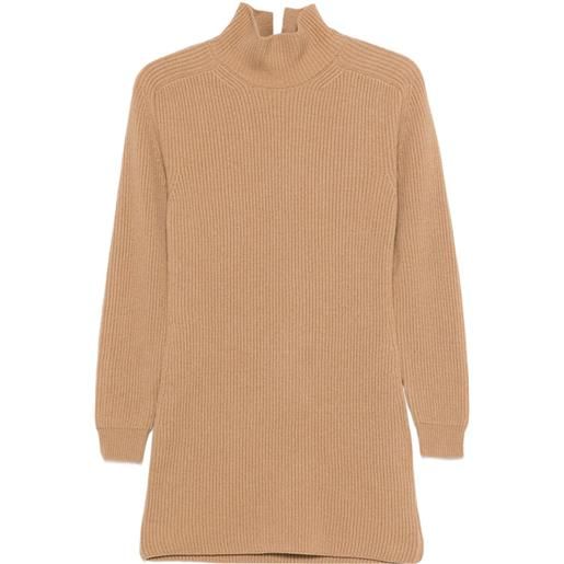 DONDUP abito in maglia a coste - marrone