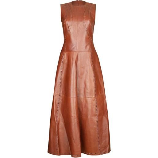 Ulla Johnson abito midi juliette - marrone