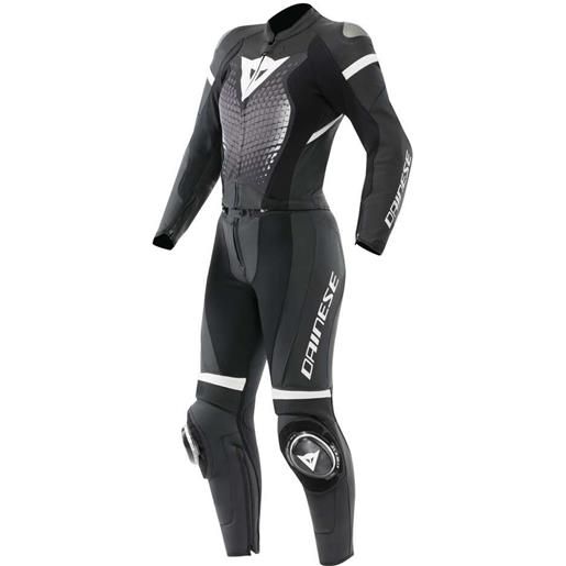 Dainese tuta moto donna divisibile Dainese fulminea 2pcs nero bianco