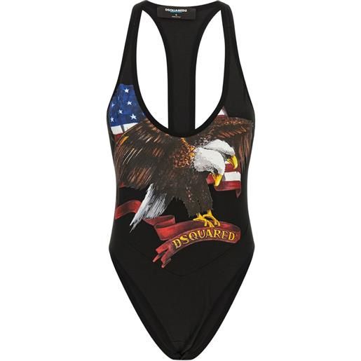 DSQUARED2 x better body con stampa - nero