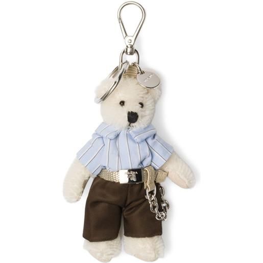 Prada ciondolo teddy bear - bianco