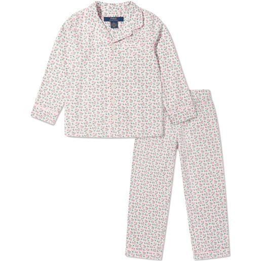 POLO RALPH LAUREN KIDS pigiama a fiori - bianco