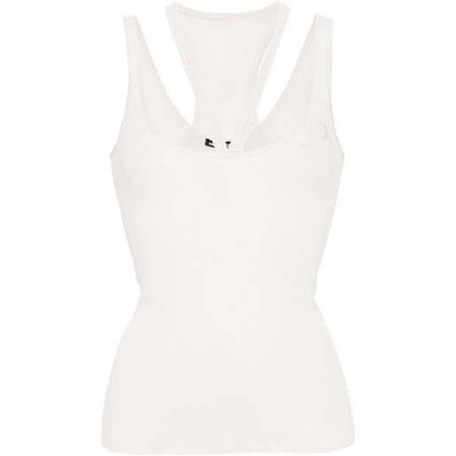 ANDREĀDAMO canotta a coste con cut-out - toni neutri