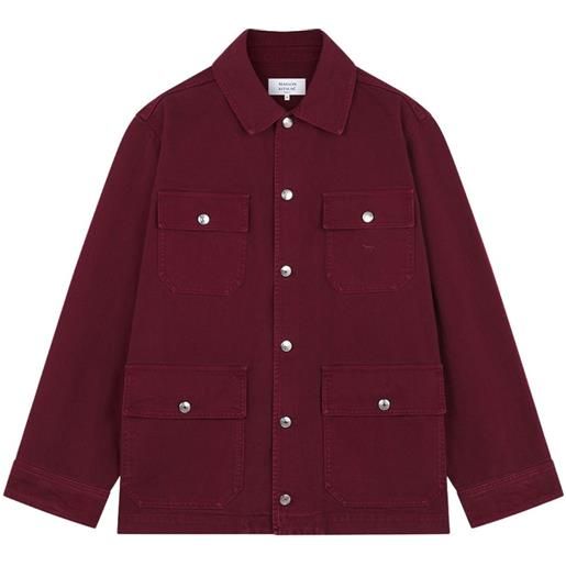Maison Kitsuné giacca-camicia con tasca - rosso