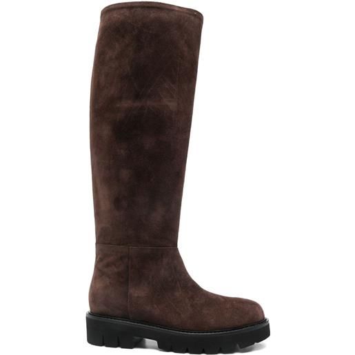 Anna F. stivali con plateau - marrone