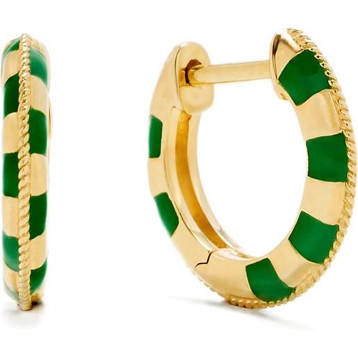 Delicati Orecchini A Bottone In Oro Giallo 9 Carati Con Rubino: Pietra Portafortuna Di Luglio - Italia - Foto 2