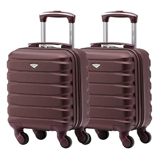 Flight Knight set of 2 lightweight 4 wheel abs hard case suitcases cabin carry on hand luggage approved for over 100 airlines including easy. Jet & maximum size for vueling & wizz air 40x30x20cm