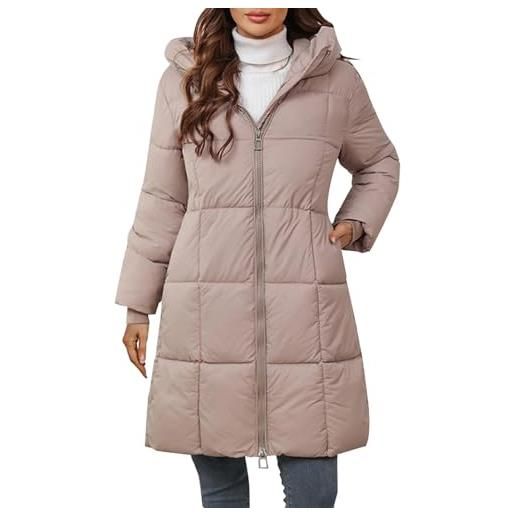 Peuignao Piumino Lungo Donna Leggero Invernale Puffer Jacket Giacca Trapuntata Piumini Leggeri Lunghi Donna Invernali Cappotto Giubbotto Trapuntato Giubbino Piumino Donna Con Cappuccio Taglie Forti Negro 126386782