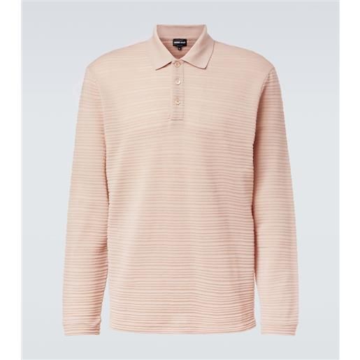 Giorgio Armani polo in jersey di lana vergine a righe
