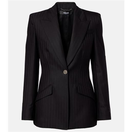 Versace blazer in lana vergine gessata
