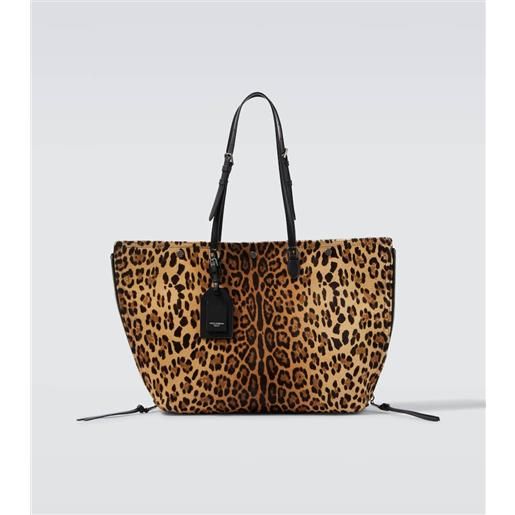 Dolce&Gabbana borsa atene in cavallino con stampa leopardata