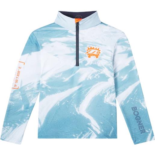 Bogner Kids top chris in tessuto tecnico con zip corta e logo stampato