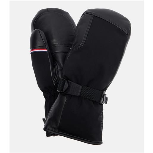 Moncler muffole da sci imbottite con pelle
